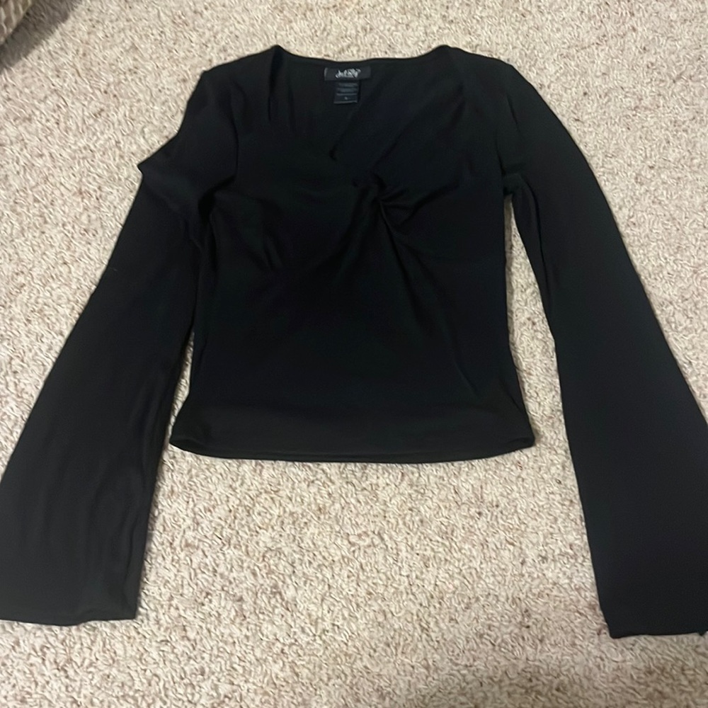 Black ribbed long sleeve